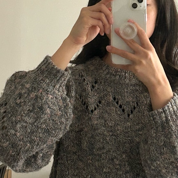 Madewell Open Stitch Pullover Oversized Wool Blend Sweater - Picture 6 of 6